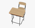 Japanese School desk 3d model
