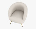 Gemma Faux Sheepskin Tub 椅子 3D模型