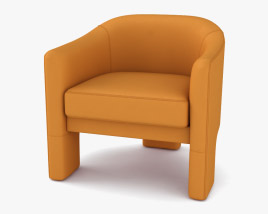 Londyn Velvet Accent Cadeira Modelo 3d