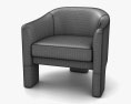 Londyn Velvet Accent Chair 3d model