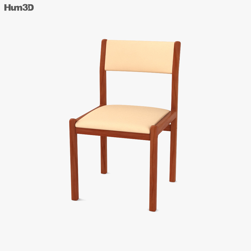 Moller Teak Обеденный стул 3D модель
