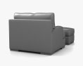 Mercado Pewter chair And A Half With ottoman 3D-Modell