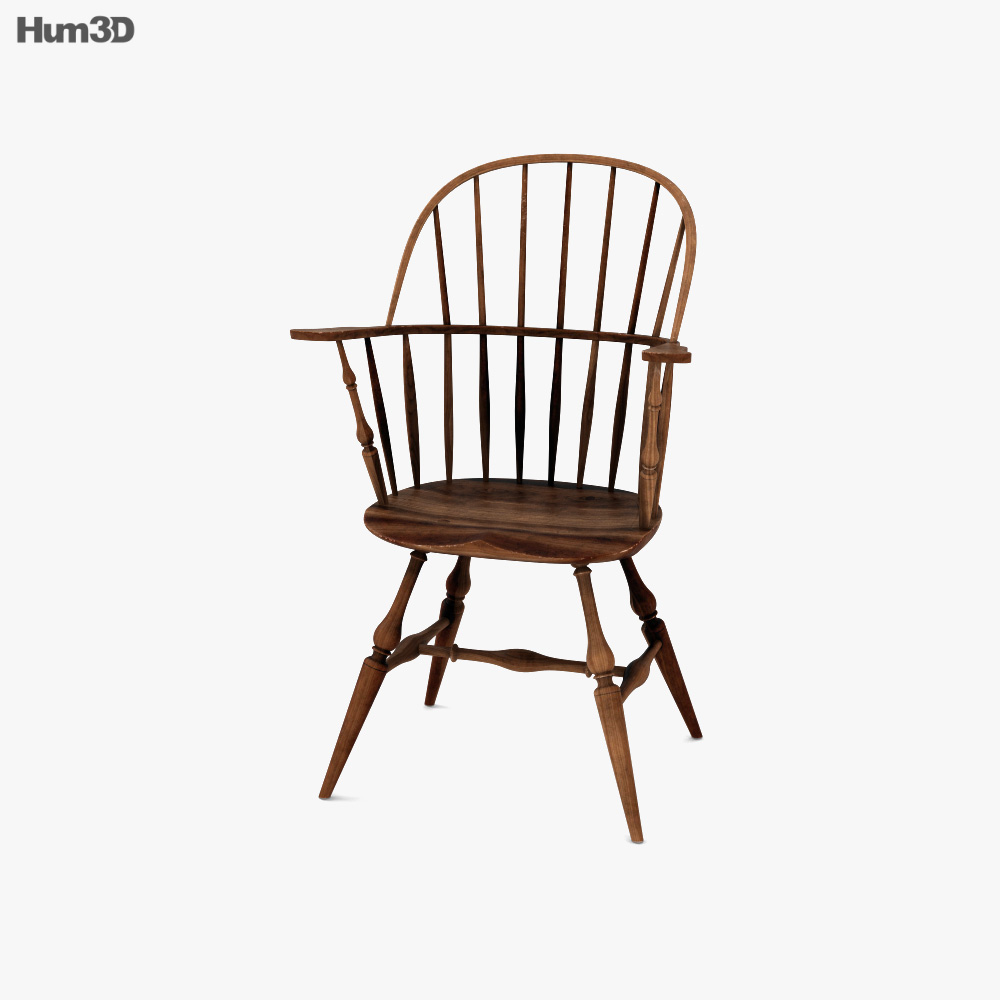 American Sack Back Windsor Chair 3D model