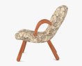 Philip Arctander Clam Chair 3d model