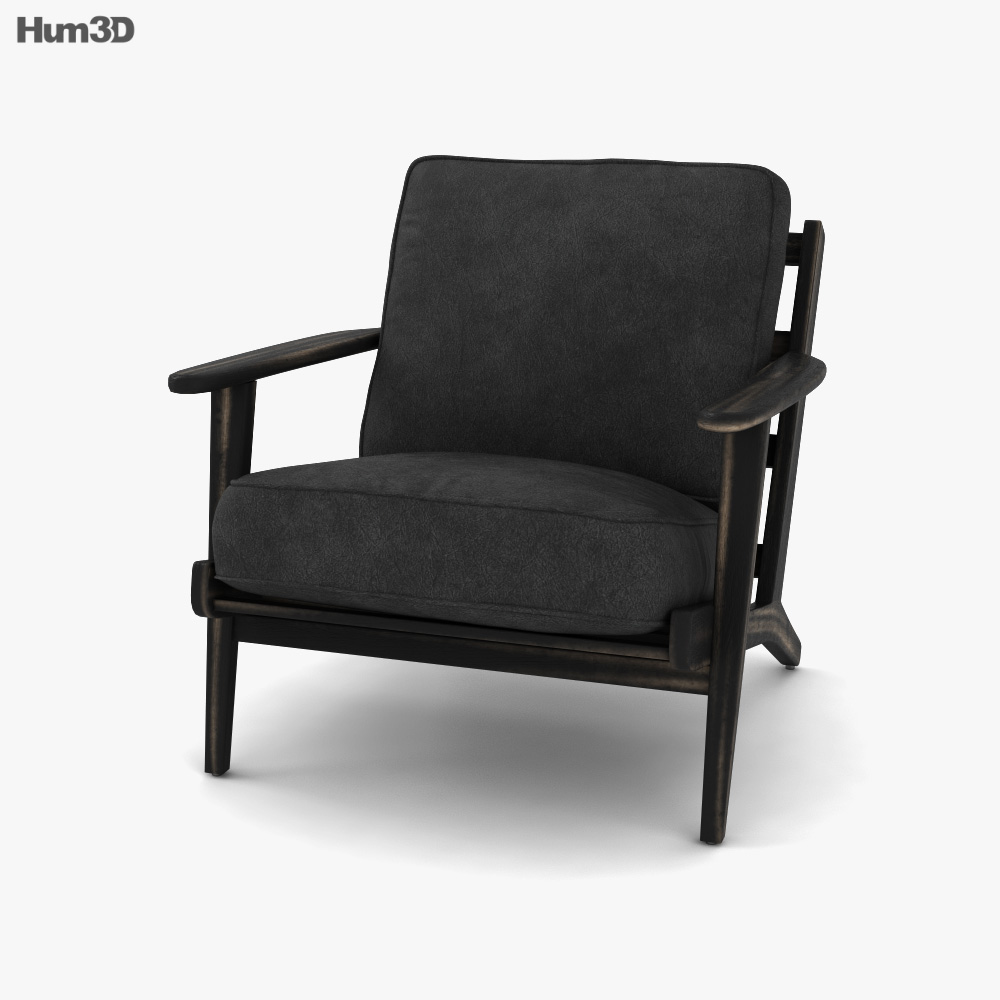 Brooks Leather Chaise longue Modèle 3D