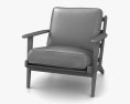 Brooks Leather Lounge chair 3d model