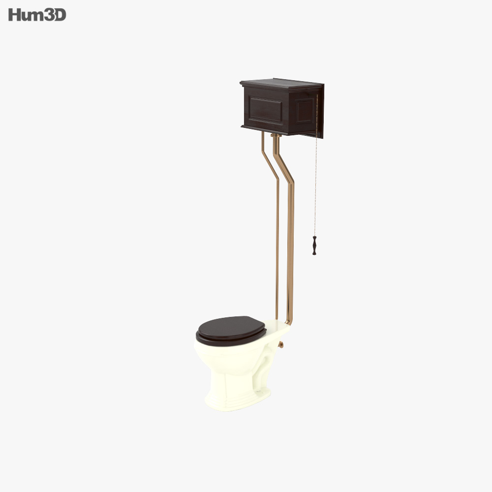 High tank toilet 3D-Modell