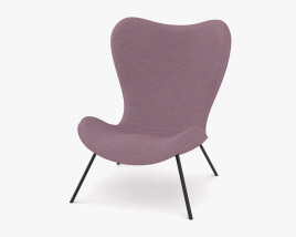 Fritz Neth For Correcta Lounge Chair 3D model