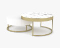 Homary Round Nesting Table Basse Modèle 3d