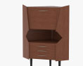 Hester Corner Bar Cabinet 3D модель