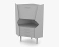 Hester Corner Bar Cabinet 3d model