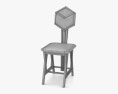Frank Lloyd Wright Hexagon Back チェア 3Dモデル