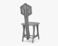 Frank Lloyd Wright Hexagon Back Chair 3d model