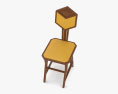Frank Lloyd Wright Hexagon Back Chair 3d model