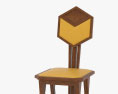 Frank Lloyd Wright Hexagon Back 椅子 3D模型