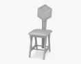 Frank Lloyd Wright Hexagon Back Chaise Modèle 3d