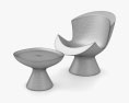 Karim Rashid Kite Chair & Ottoman 3d model
