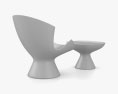 Karim Rashid Kite Chair & Ottoman 3d model
