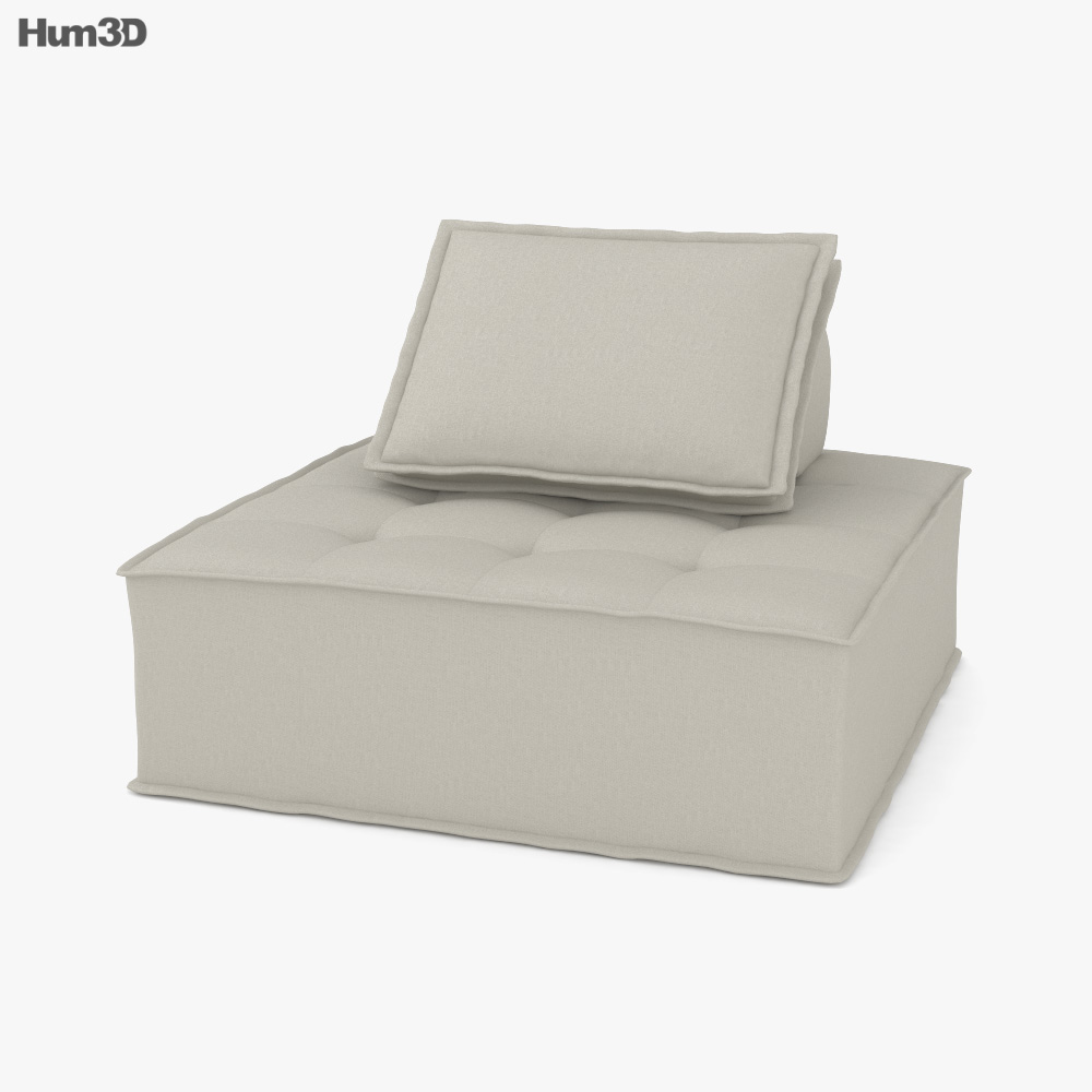 Sessel aus Stoff 3D-Modell