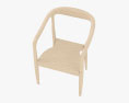 木质弧形扶手椅 3D模型