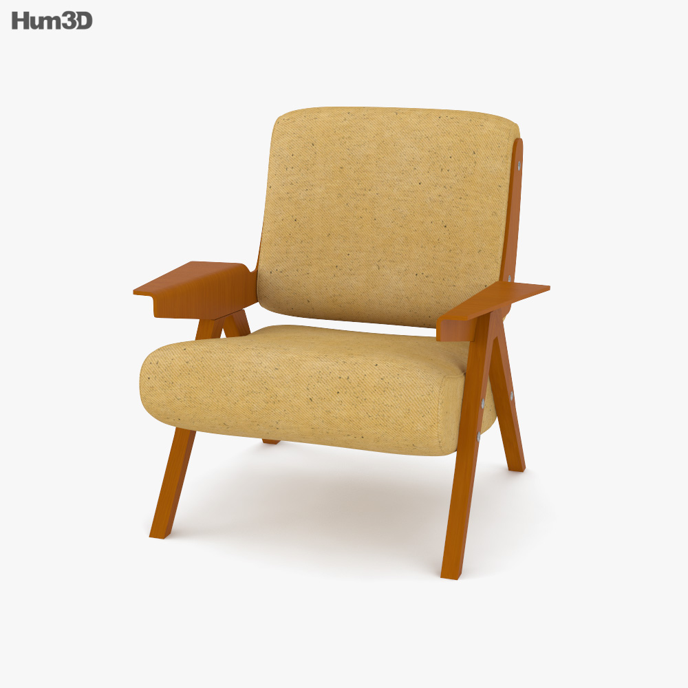 Gianfranco Frattini 831 Cadeira de Lounge Modelo 3d