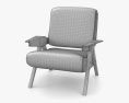Gianfranco Frattini 831 Lounge chair 3d model