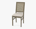 Wood Rattan Back chair 3d model