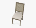 Cadeira de madeira Rattan Back Modelo 3d