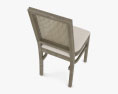 Wood Rattan Back chair 3d model