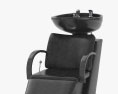 Ceramic Shampoo Bowl and Salon Chair 3d model