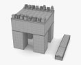 Josef Hartwig Bauhaus chess set 3D模型