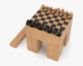 Josef Hartwig Bauhaus chess set Modello 3D
