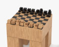 Josef Hartwig Bauhaus chess set 3d model