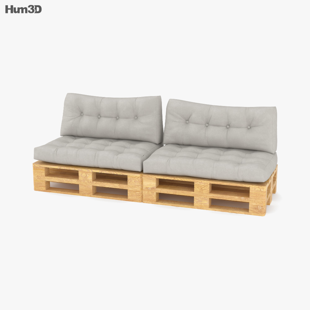 Outdoor Pallet sofa 3D model