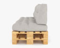 Outdoor Pallet sofa 3d model