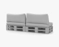 Outdoor Pallet sofa 3D模型