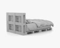 Pallet Bed 3d model