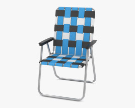 Folding Classic Lawn Chair 3D model