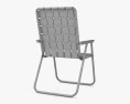Folding Classic Lawn Chaise Modèle 3d