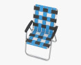 Folding Classic Lawn Cadeira Modelo 3d