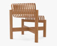 Charlotte Perriand Cantilever Bamboo チェア 3Dモデル