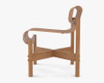 Charlotte Perriand Cantilever Bamboo Cadeira Modelo 3d