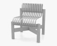 Charlotte Perriand Cantilever Bamboo Cadeira Modelo 3d