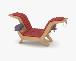 Perriand Double Chaise Lounge Modelo 3D