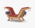 Perriand Double Chaise Lounge Modello 3D