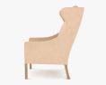 Borge Mogensen 2204 Кресло с подголовником 3D модель