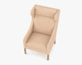 Borge Mogensen 2204 Кресло с подголовником 3D модель