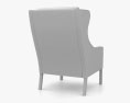 Borge Mogensen 2204 Wing chair 3D 모델 