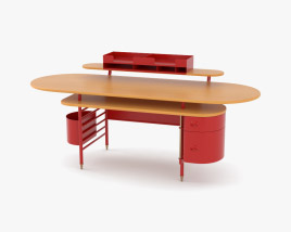 Frank Lloyd Wright Johnson Wax Office Table 3D-Modell