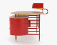 Frank Lloyd Wright Johnson Wax Office Table Modello 3D